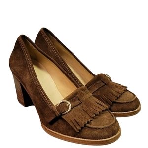 A.P.C. Brown Suede Heels Chucky Shoes